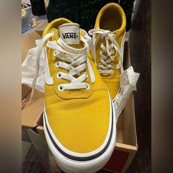 Vans Ward Yellow White Canvas Sneakers Women’s 9 – Worn Once! - Picture 15 of 17